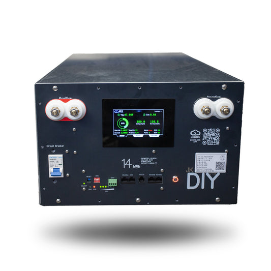48V AmpBox Pre‑Built LiFePO4 Battery (14.56 kWh) with JK 16S 150A BMS – Black Enclosure