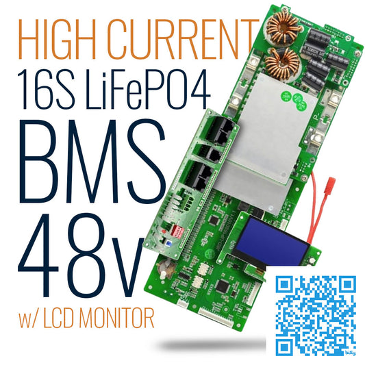 BMS for 16s LiFePO4 w/ LCD screen