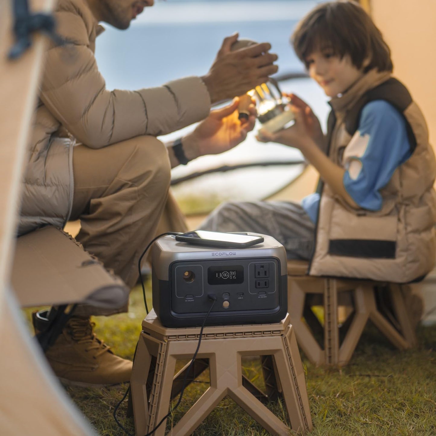 EF ECOFLOW Portable Power Station RIVER 2, 256Wh LiFePO4 Battery
