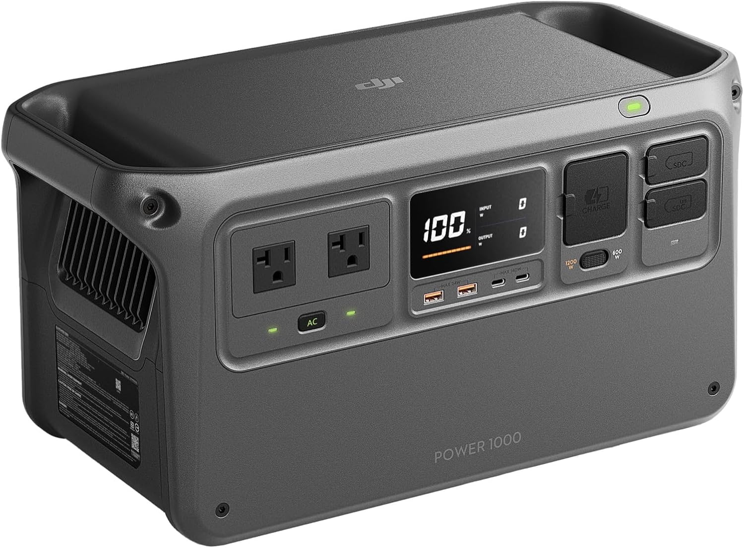 powerbank camping DJI Power 1000 Portable Power Station, 1024Wh LiFePO4 Battery, 2200W (Peak 2600W) AC/140W USB-C Output, 23db Ultra-Silent, Solar Generator For Home