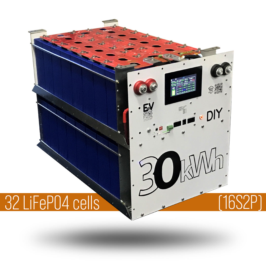 48v 30kWh AmpBox DIY Lifepo4 Battery BOX With JK 200A BMS with LCD Screen