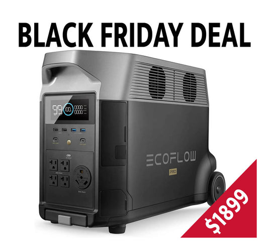 EF ECOFLOW Portable Power Station 3600Wh DELTA Pro, 120V AC Outlets x 5, 3600W, Lifepo4 Power Station, Solar Generator for Home Use, Power Outage, Camping, RV, Emergencies