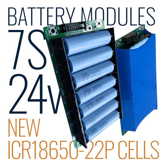 7S 24V Battery Modules with NEW Samsung ICR18650-22P Li-ion Cells