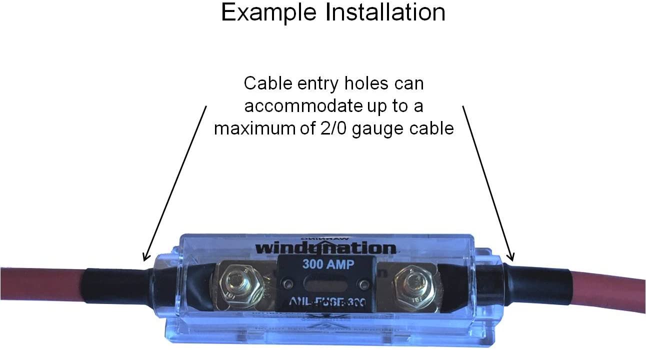 WindyNation ANL Fuse Holder + 2pcs ANL Fuses 150A