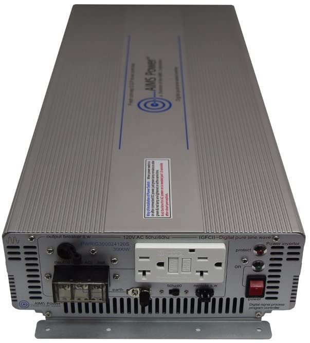 AIMS Power 3000 Watt 24VDC Pure Sine Inverter with GFCI