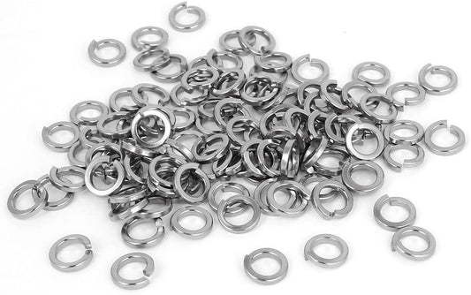 uxcell 1/4-inch 316 Stainless Steel Split Lock Spring Washer Screw Pad 100pcs