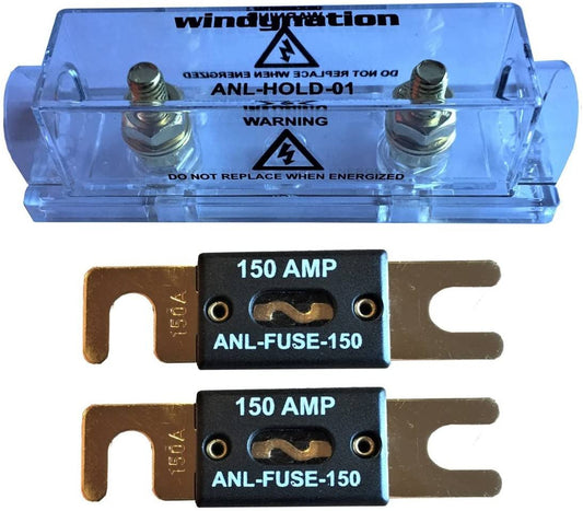 WindyNation ANL Fuse Holder + 2pcs ANL Fuses 150A