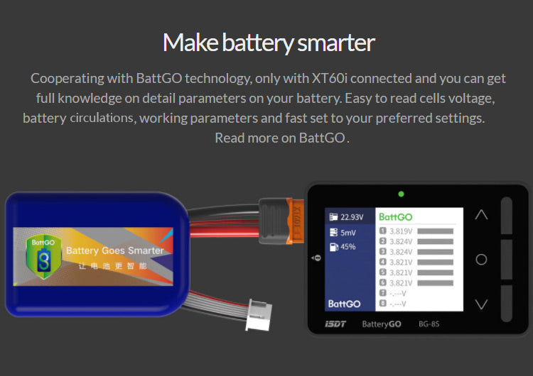 ISDT BattGo BG 8S Smart Battery Checker Balancer