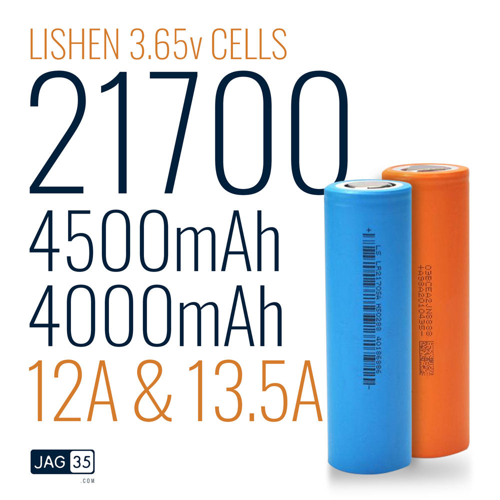 Lishen LR2170 21700 Li-ion Cells 3.6v, 4000mAh 12A / 4500mAh 13.5A