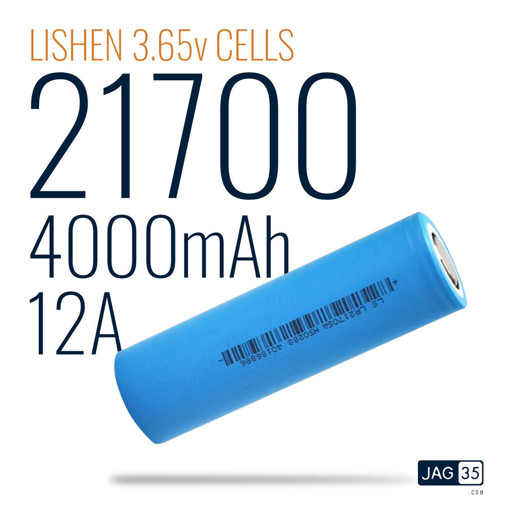 Lishen LR2170 21700 Li-ion Cells 3.6v, 4000mAh 12A / 4500mAh 13.5A