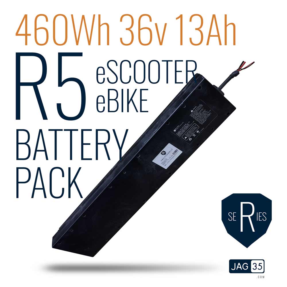 R5 R-Series 36v 13Ah 460Wh eBike/Scooter Battery  Jehu Garcia   DIY Powerwalls EV Influencer Lithium Batteries Solar RV eBikes – Jag35