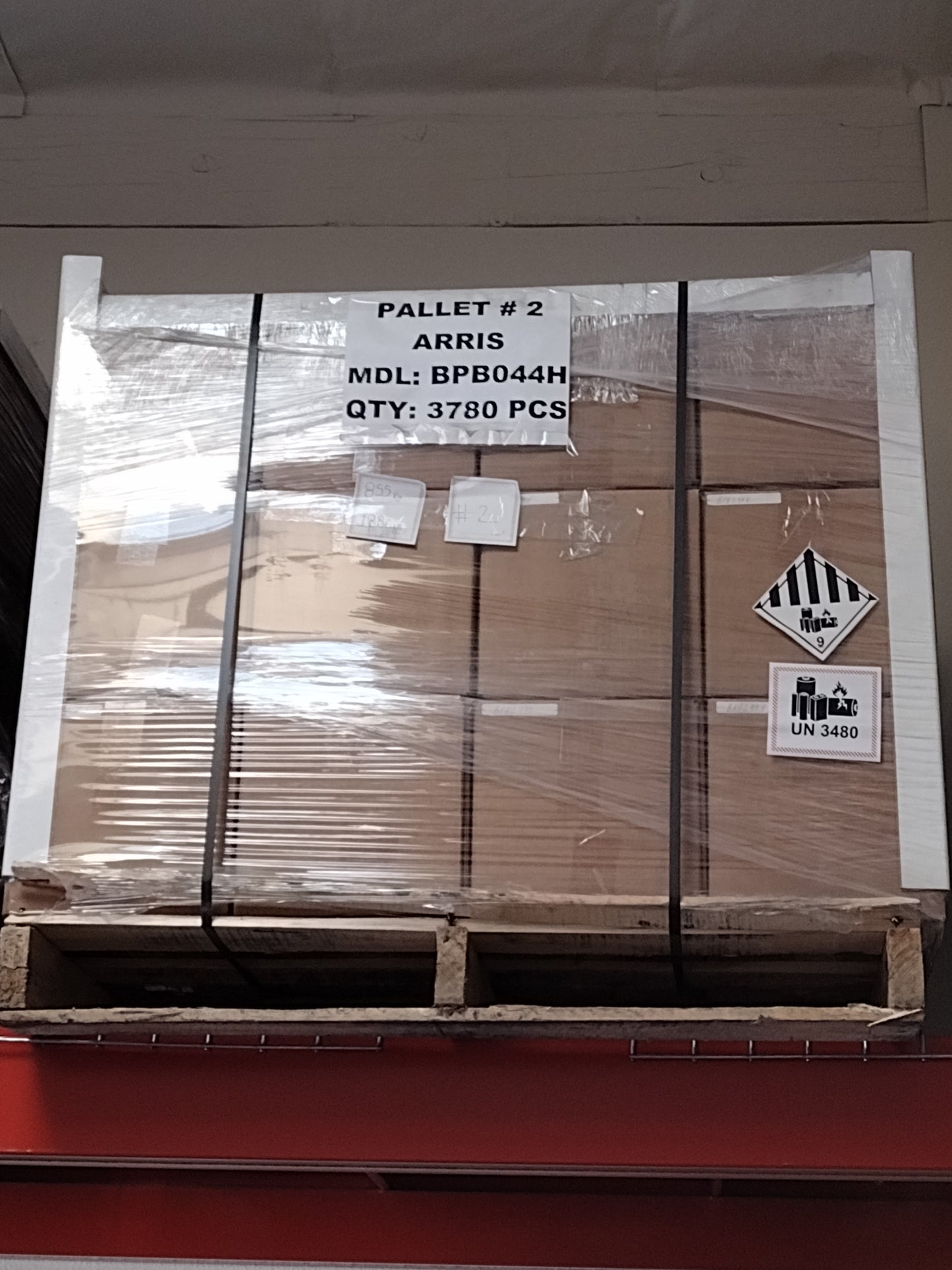 Pallets of 4-Cell 2200mAh 18650 Modem Battery Packs