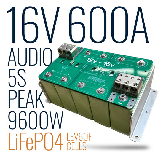 High Power LiFePo4 16v 5S 600A Car Audio Battery