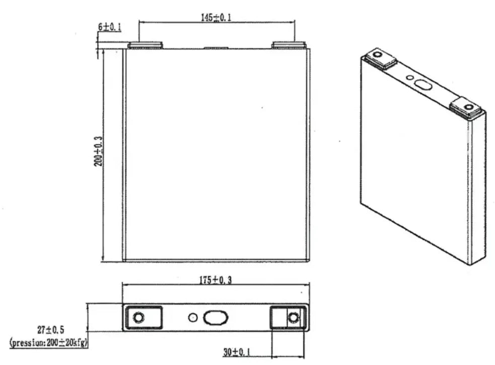 12.8v 105ah 1.34kWh Lifepo4 Battery - Needs BMS