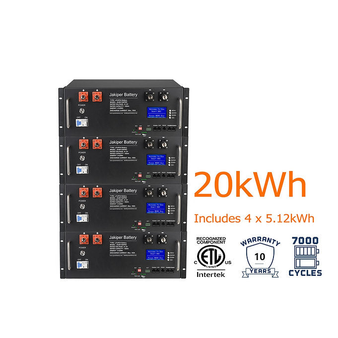 Jakiper [PRO] Lithium Battery | 48V 100Ah | 5,120wH/5.12KwH Server Rack Battery