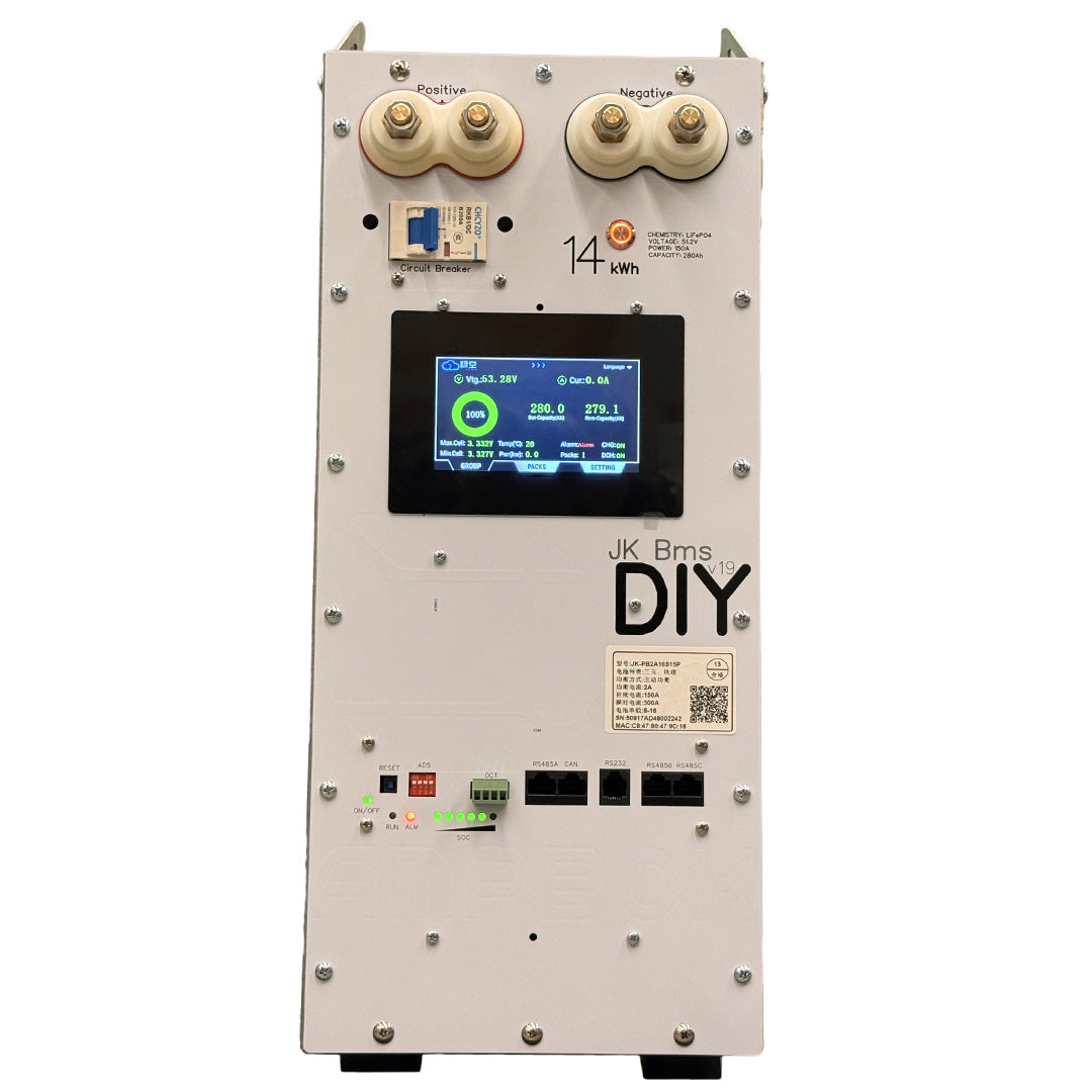 48V DIY AmpBox Slim 14.56 kWh LiFePO4 280Ah Narrow 8.5"