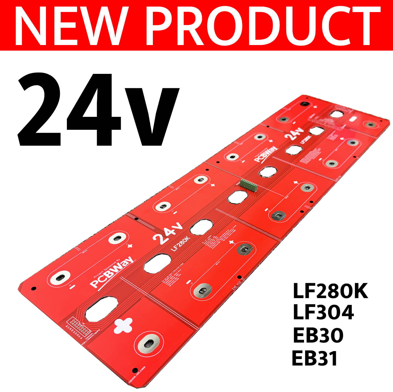 24v PCB Busbar for LiFePO4 cell for 280ah, 304ah, 314ah EVE, CATL, REPT, Trina Hithium