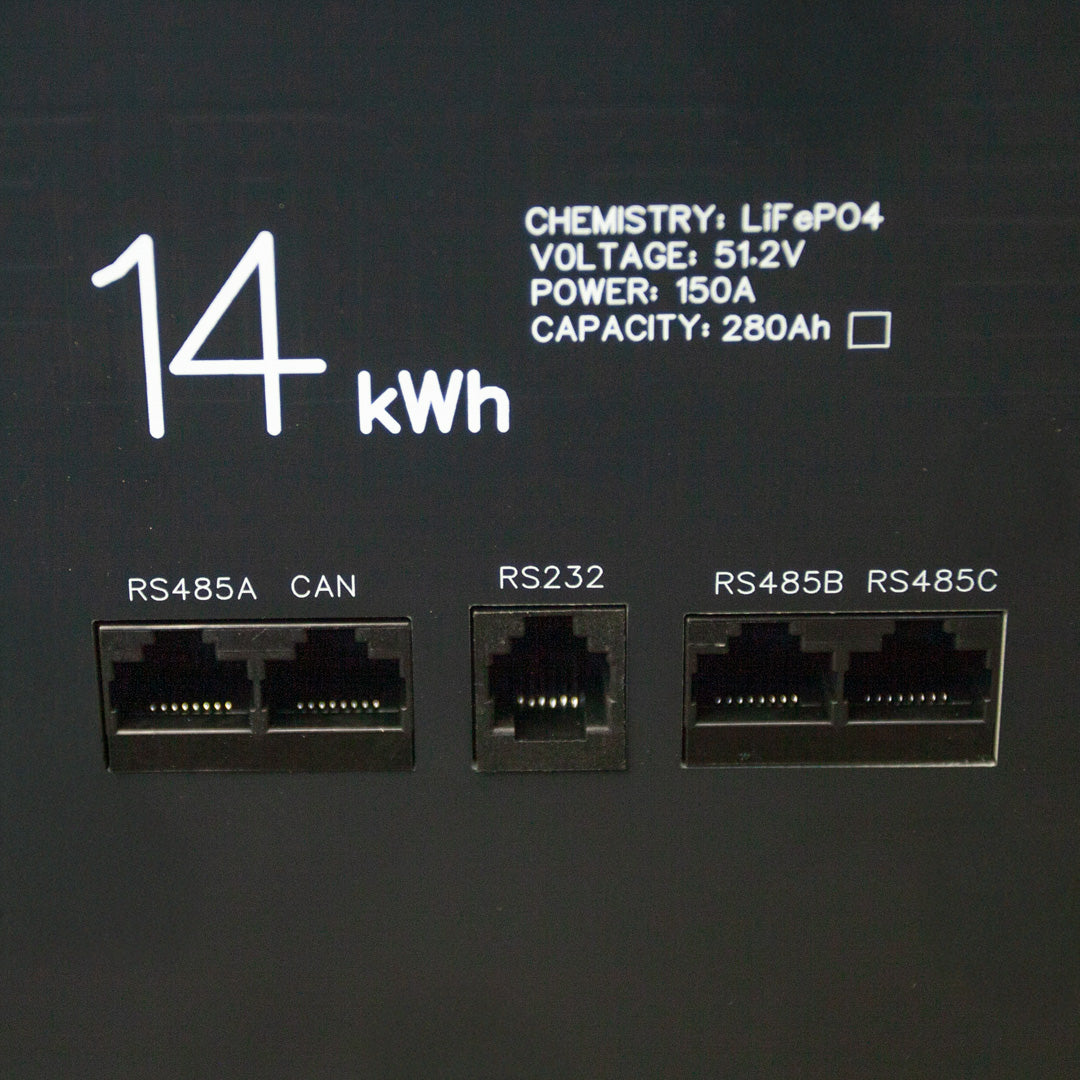 48V AmpBox Pre‑Built LiFePO4 Battery (14.56 kWh) with JK 16S 150A BMS – Black Enclosure