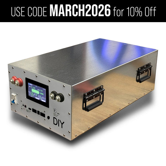 48V AmpBox DIY Lifepo4 Battery BOX With JK16S 200A BMS with LCD Screen