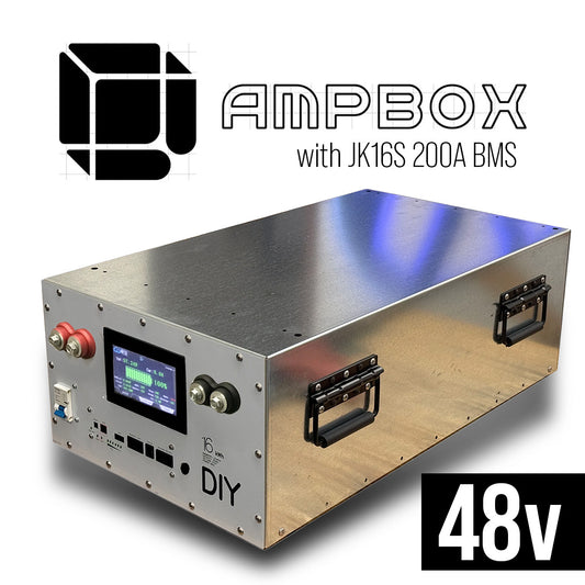 AmpBox DIY Lifepo4 Battery BOX With JK16S 200A BMS with LCD Screen