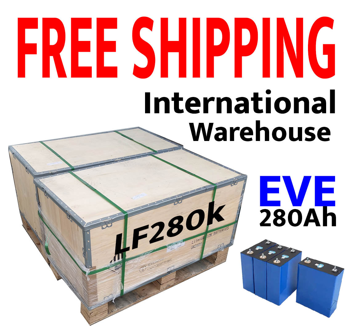 EVE LF280K LiFePO4 cells 3.2V 280Ah Grade A 6000+ cycles Free Shipping