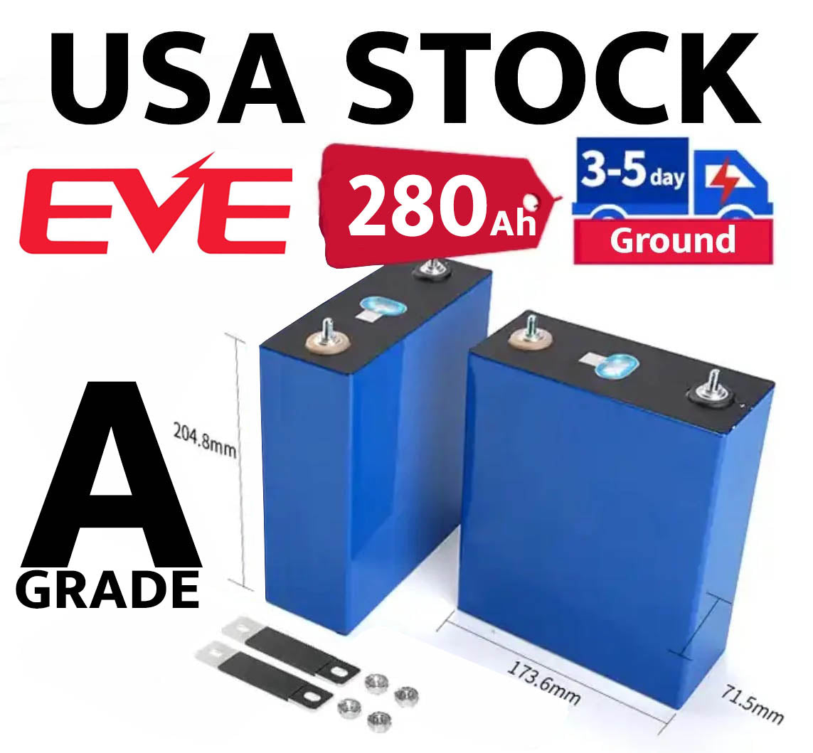 EVE LF280K LiFePO4 battery cells 3.2V 280Ah V3 Grade A 8000+ cycles