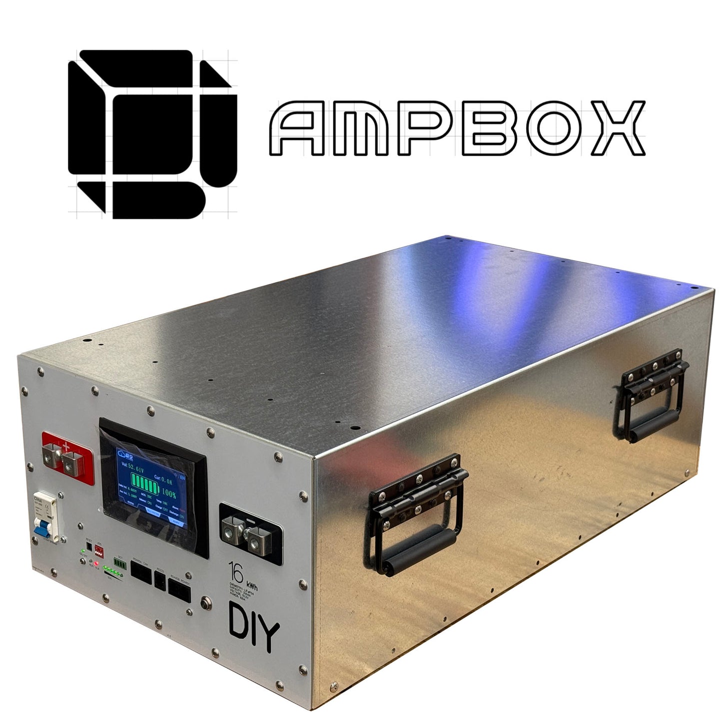 AmpBox DIY 280Ah Lifepo4 Battery BOX With JK16S 200A BMS with LCD Screen