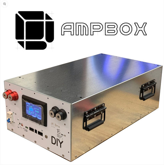 AmpBox DIY 280Ah Lifepo4 Battery BOX With JK16S 200A BMS with LCD Screen