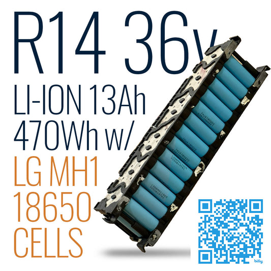 R14 Li-ion 36v 13Ah 470Wh Battery