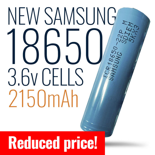 100x Box of New Samsung ICR18650-22P Cells 2150mAh