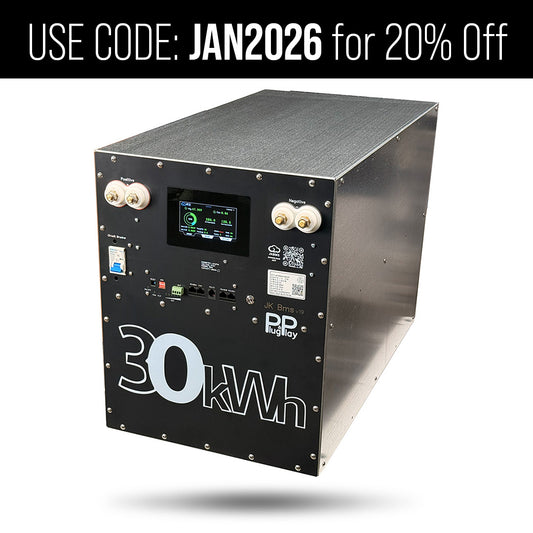 48V Pre‑Built AmpBox (Redesigned, 29.1 kWh, 280Ah RTC) Black