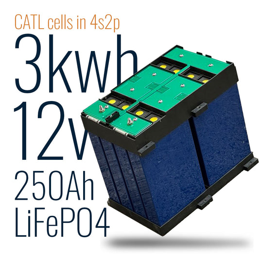 12v LiFePO4 250Ah 3.2kWh CATL Battery
