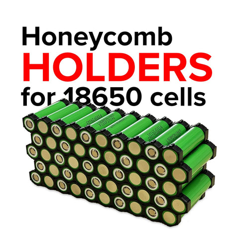 Honeycomb Holders for 18650 Batteries, 10 pieces