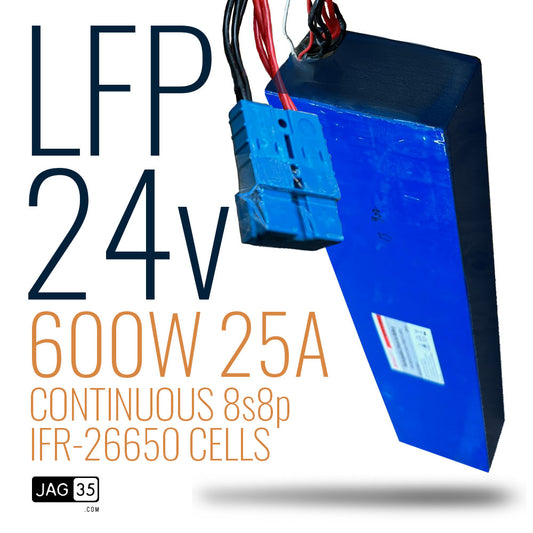 24v LiFePO4 600W Battery 25A Continuous, Unused