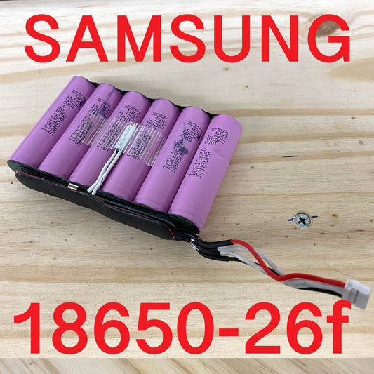 6 cell Samsung 26f 18650 Lithium Battery pack