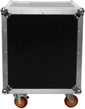 Seismic Audio - SATAC12U - Heavy Duty 12 Space ATA Rack Case with 4 Inch Casters - Pro Audio DJ Rack - 12U Server Network Case