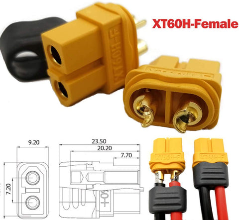 Female XT60 Connectors, Per Pair