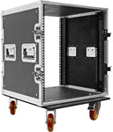 Seismic Audio - SATAC12U - Heavy Duty 12 Space ATA Rack Case with 4 Inch Casters - Pro Audio DJ Rack - 12U Server Network Case
