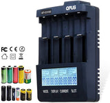 Opus BT C3100 V2.2 Digital Intelligent 4 Slot LCD Battery Charger Compatible with Li-ion NiCd NiMh LiFeP04 Batteries