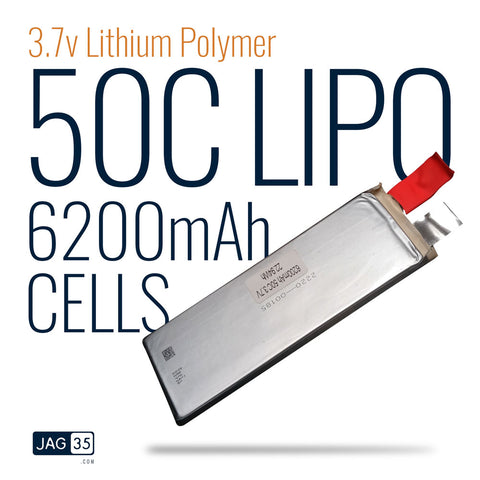 6200mAh 50C 3.7v LIPO Pouch Cells