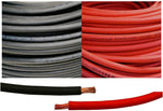 WindyNation 6 Gauge 6 AWG 2.5 Feet Red + 2.5 Feet Black Welding Battery Pure Copper Flexible Cable + 10pcs of 3/8" Tinned Copper Cable Lug Terminal Connectors + 3 Feet Black Heat Shrink Tubing
