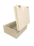BUD Industries NBF-32026 Plastic ABS NEMA Economy Box with Solid Door, 15-47/64" Length x 11-51/64" Width x 6-9/32" Height, Light Gray Finish