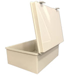 BUD Industries NBF-32026 Plastic ABS NEMA Economy Box with Solid Door, 15-47/64" Length x 11-51/64" Width x 6-9/32" Height, Light Gray Finish