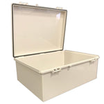BUD Industries NBF-32026 Plastic ABS NEMA Economy Box with Solid Door, 15-47/64" Length x 11-51/64" Width x 6-9/32" Height, Light Gray Finish