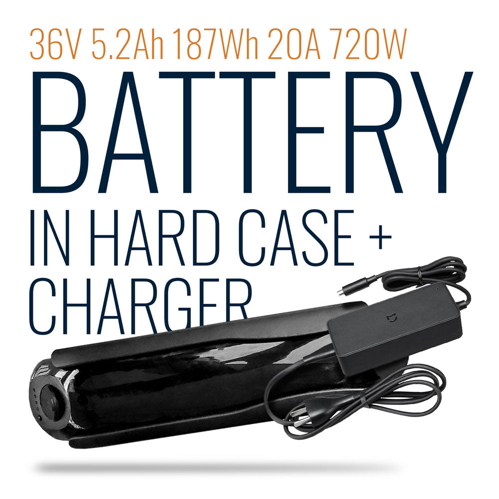 36v 5.2Ah 187Ah Battery in Protective Case + Charger Combo