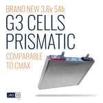 New G3 Prismatic Lithium Cells 3.6V 5Ah - Extreme Audio