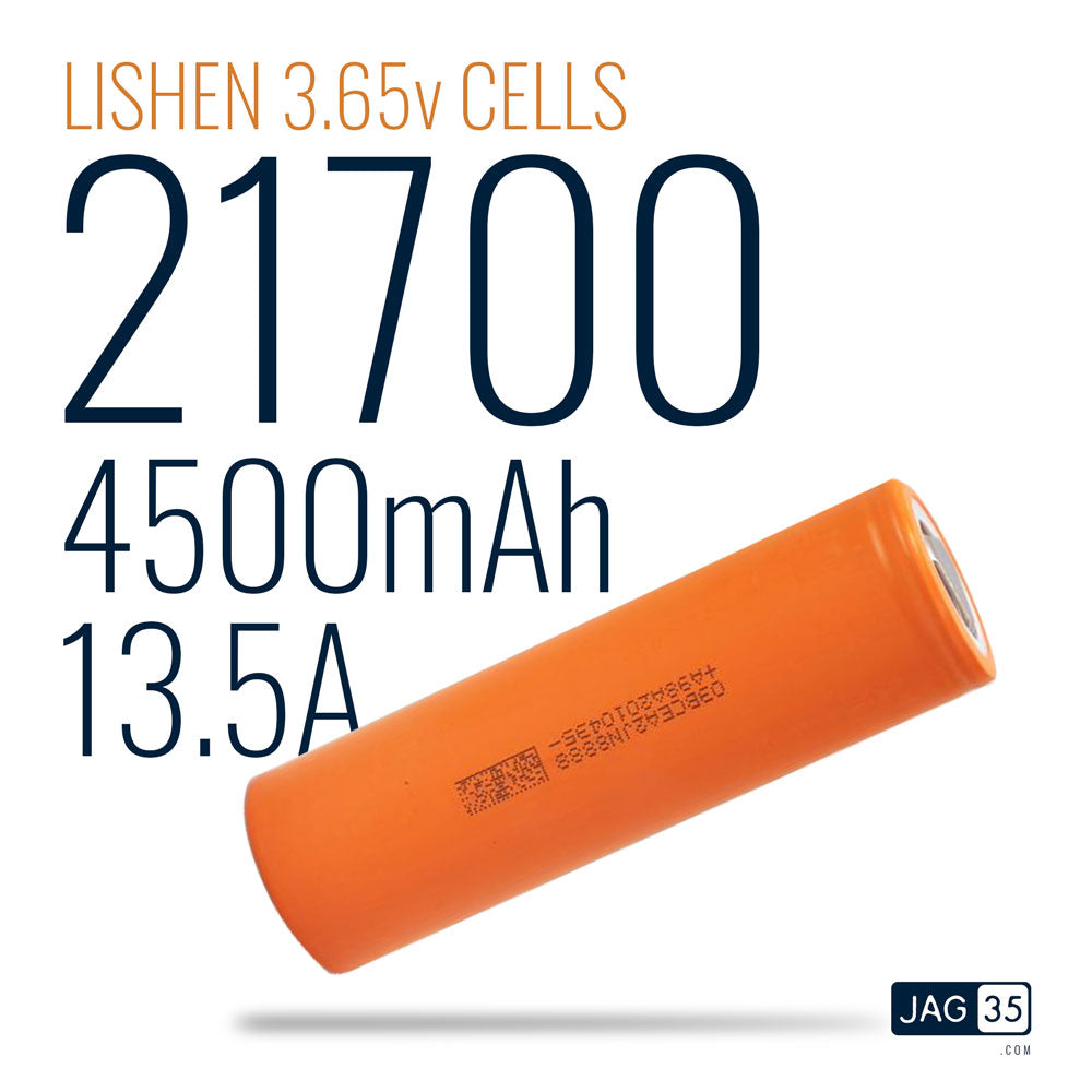 Lishen LR2170 21700 Li-ion Cells 3.6v, 4000mAh 12A / 4500mAh 13.5A