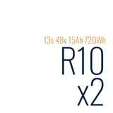 R10 R-Series 13s 48v 15Ah 720Wh eBike Battery