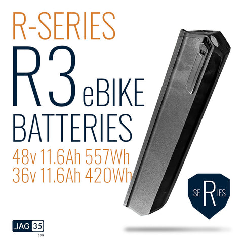 R3 R-Series eBike Battery Packs 48v 557Wh & 36v 420Wh