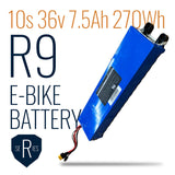 R9 R-Series 10s 36v 7.5Ah 270Wh eBike Battery
